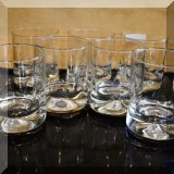 K37. Set of 7 old fashioned glasses. 4”h x 3.5”w - $14